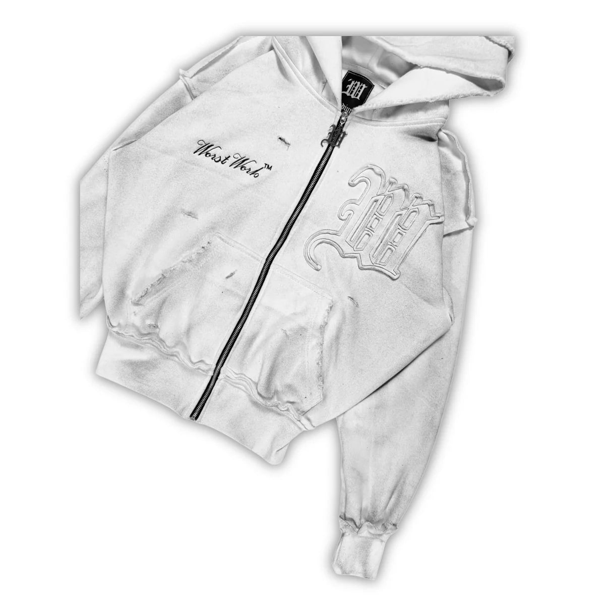 "DIRTY SNOW" CRYSTALIZED HOODIE