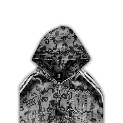 "CEMENT" LEOPARD HOODIE