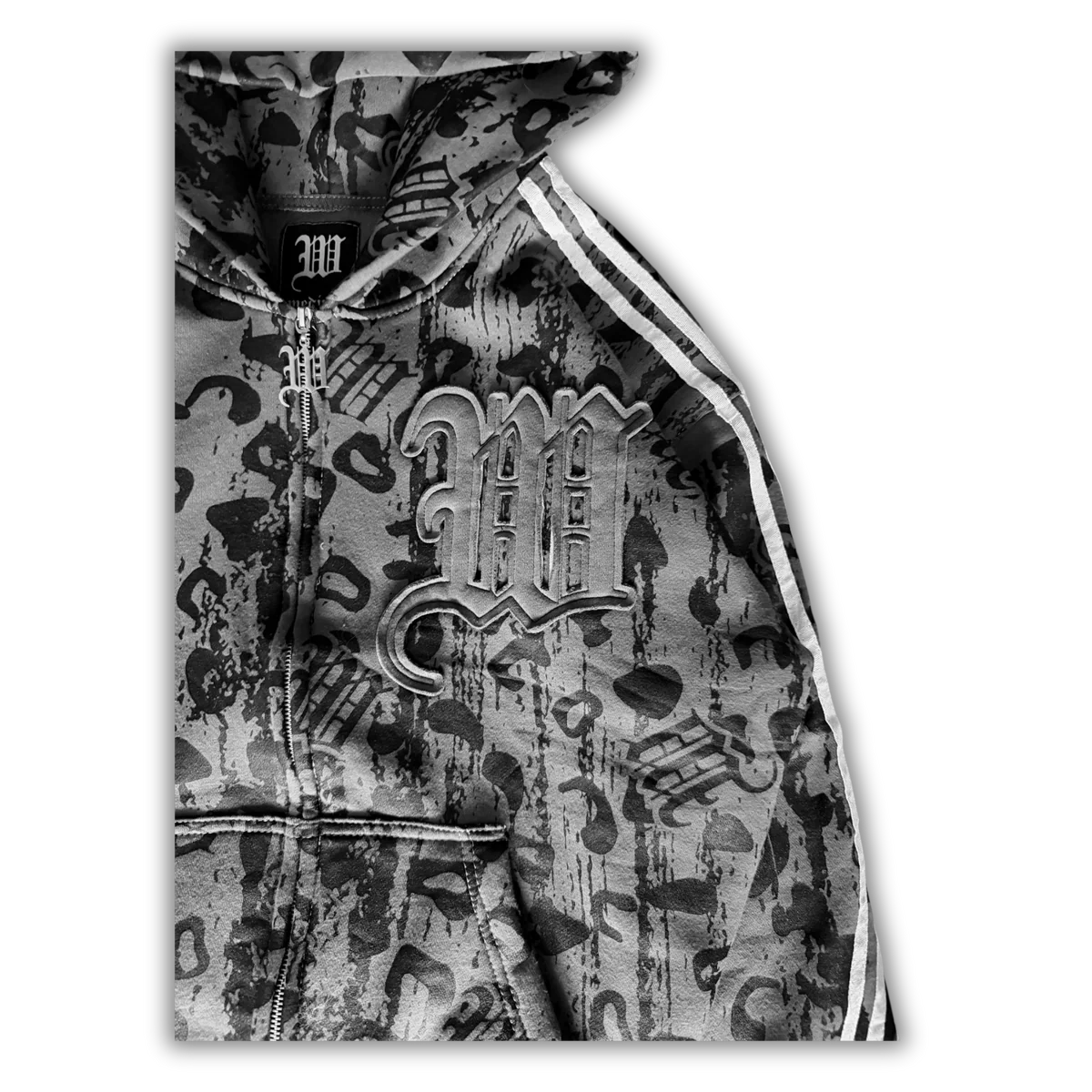 "CEMENT" LEOPARD HOODIE