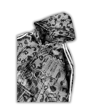 "CEMENT" LEOPARD SWEATSUIT