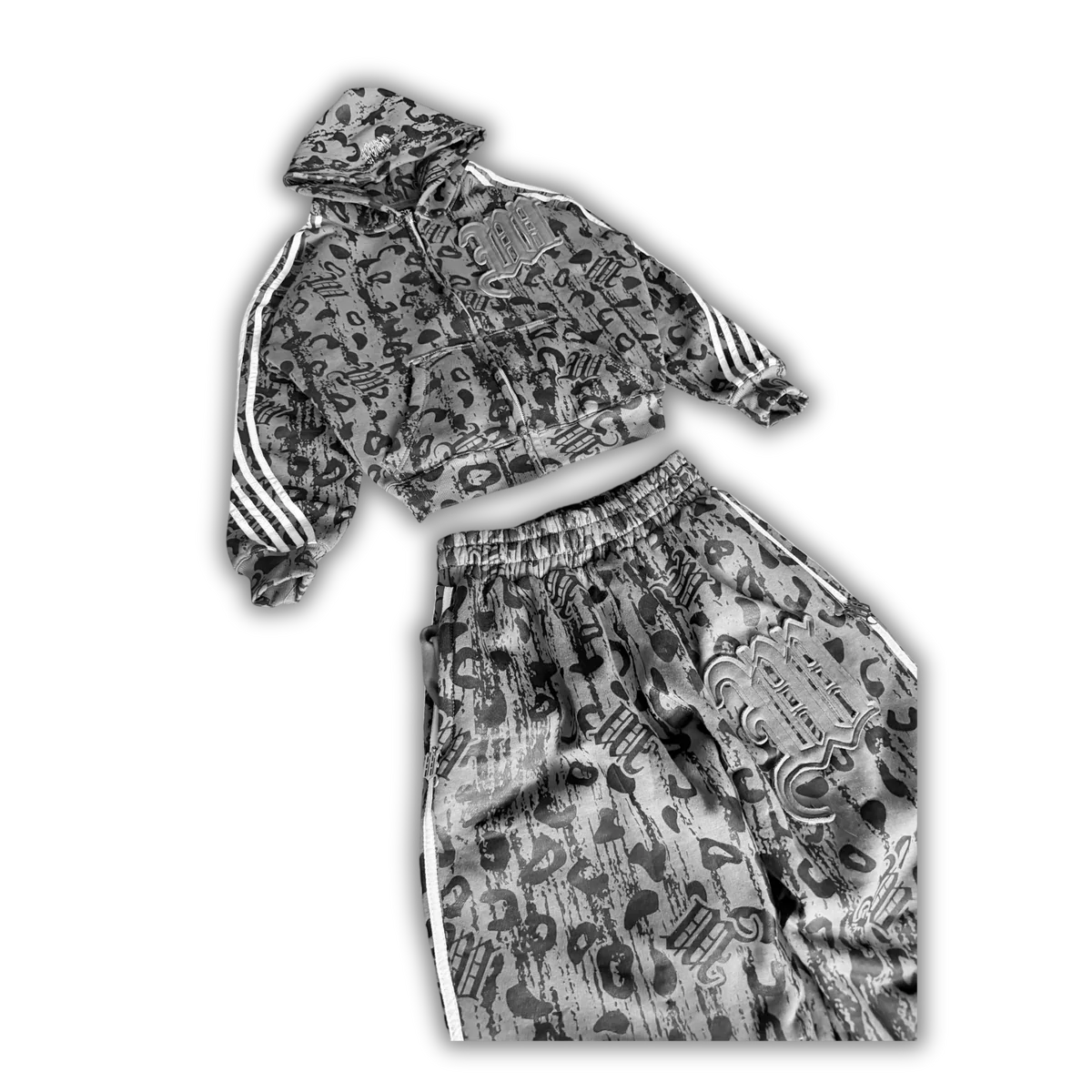 "CEMENT" LEOPARD SWEATSUIT